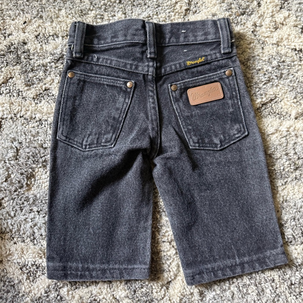 Vtg Wrangler Toddler Black Denim Pants